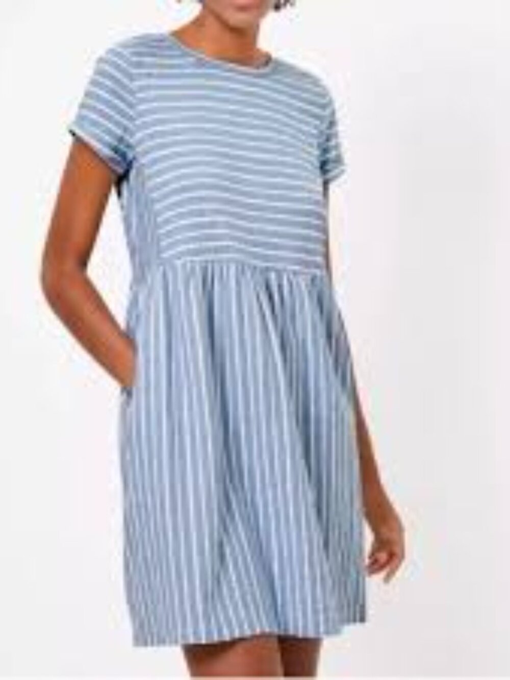 Easy care, comfy babydoll dress w/pockets